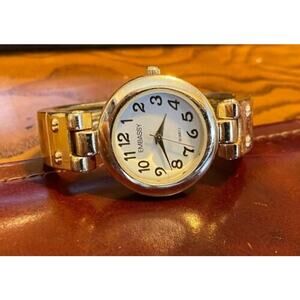 Women's Embassy Gold Tone Watch, Bangle Bracelet, Hinged